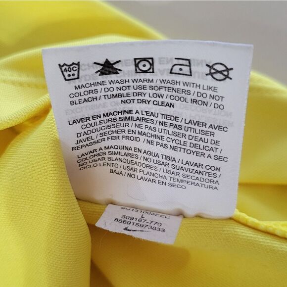 Nike Men's Yellow Dri-FIT Short Sleeve Golf Polo - Picture 10 of 13